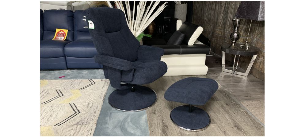 Leather sofa with outlet fabric accent chairs