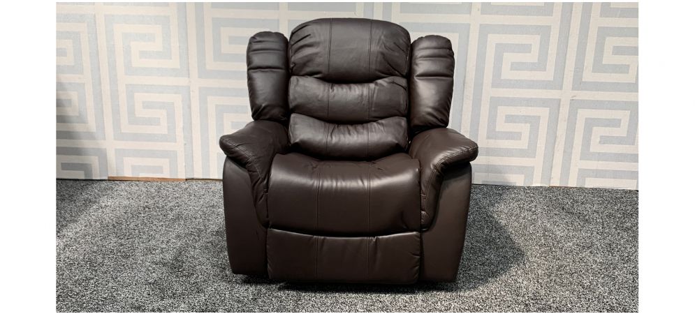 Chocolate Brown Bonded Leather Armchair, Chocolate Brown Leather Armchair