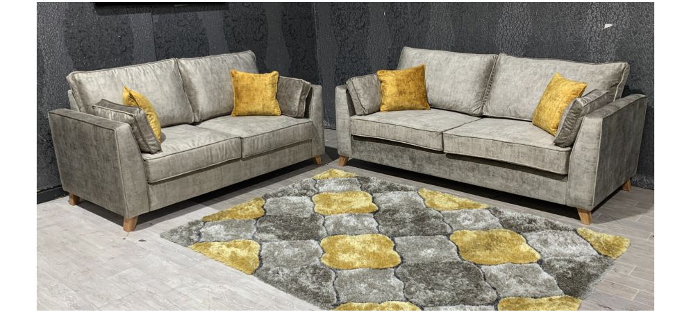 Vincent 32 Grey Velour Fabric Sofa Set With Oak Wood Frame Foam Seats Wooden Legs And Ter Cushions Leather World Vincent 32 Grey Velour Fabric Sofa Set, Fabric Sofa Cushions