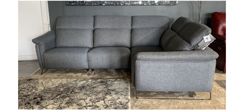 Ashley grey hotsell leather sofa