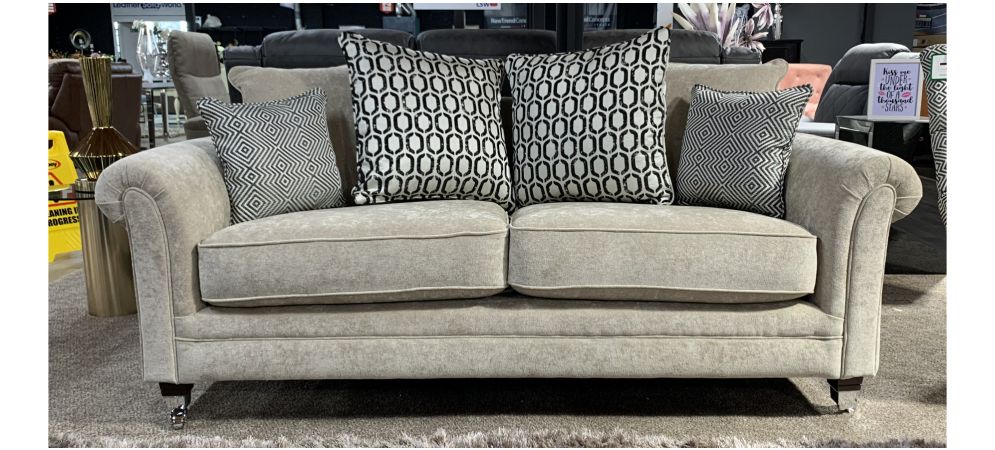 Buxton Beige Fabric 3 2 Sofa Set With