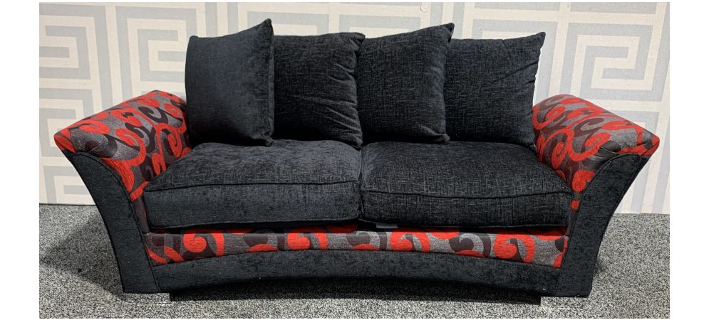 Chrome Legs Mismatch Back Cushions, Red Leather Sofa Cushions