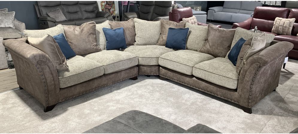 Beige cheap studded couch