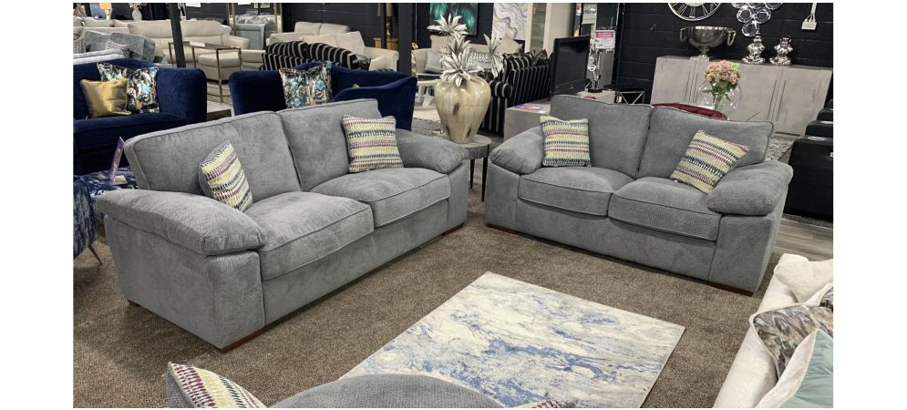 Sofa Set With Fabric Swivel Chair