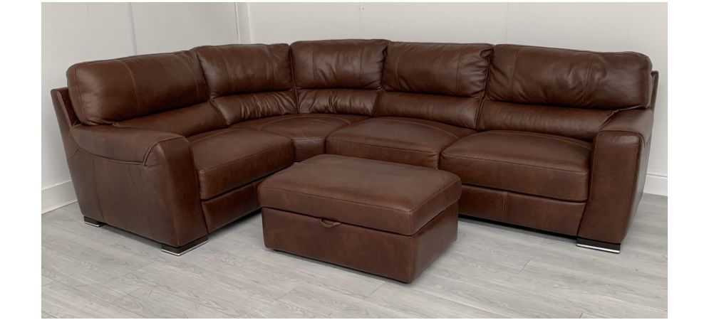 Pre owned sale leather corner sofa