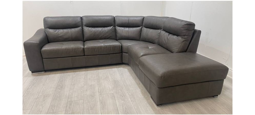 Ex display leather corner clearance sofa