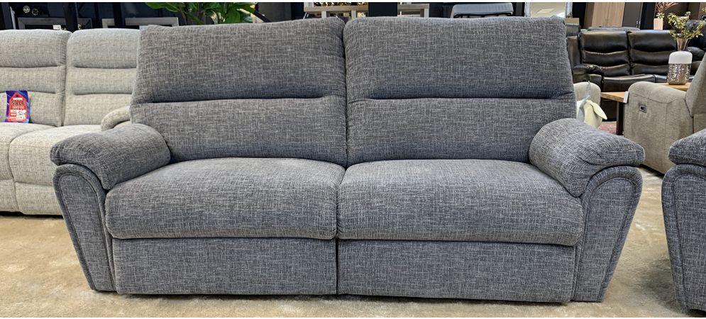 Fabric sectional top couch with recliner