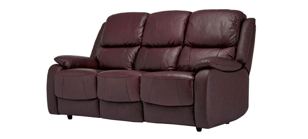Burgundy shop leather armchair