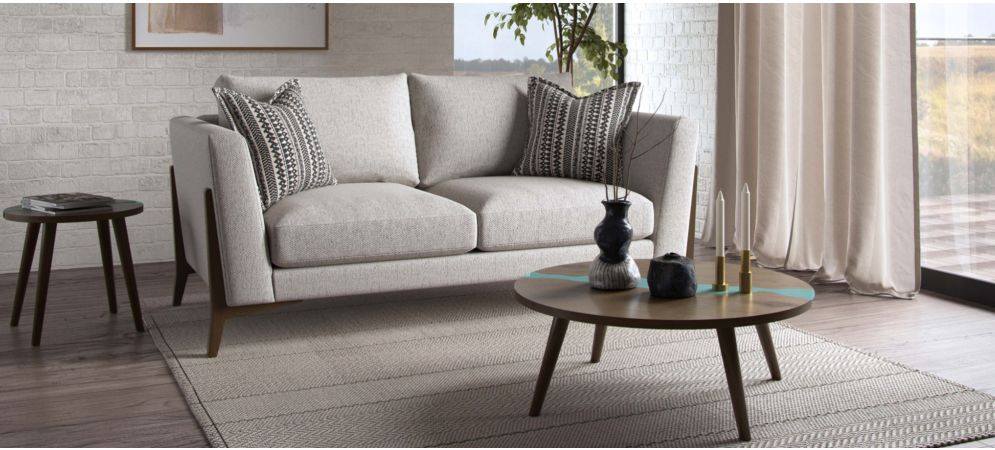 Wooden fabric store sofa set