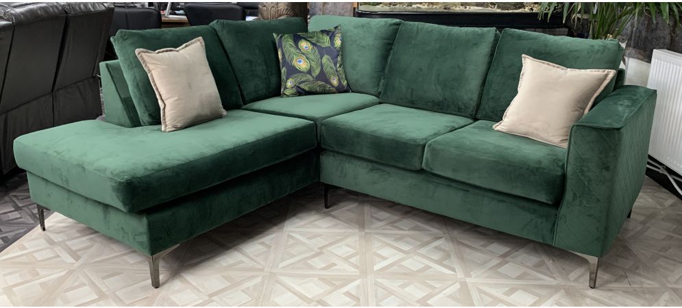 Emerald green hot sale leather sofa