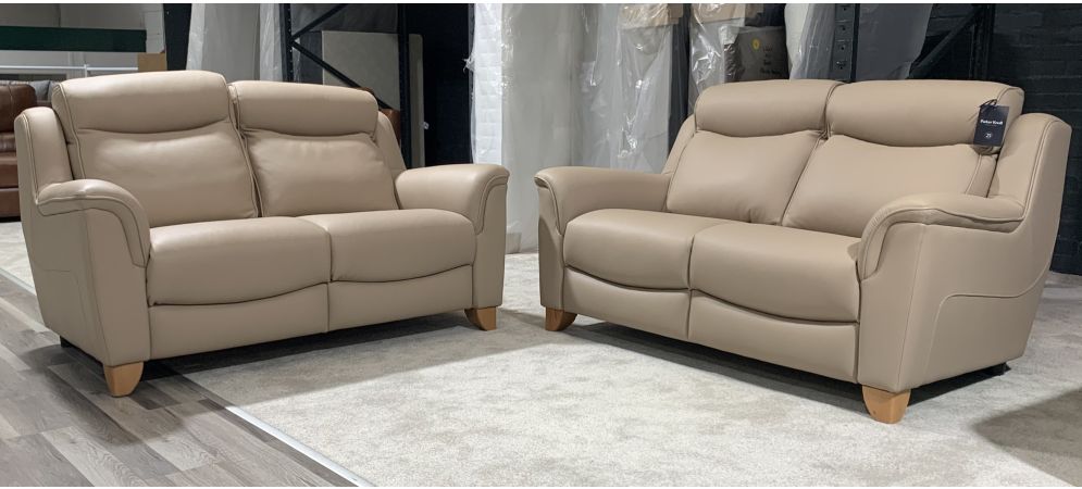 Parker Knoll Hudson 2 2 Full Corrected Grain Leather Sofa Set