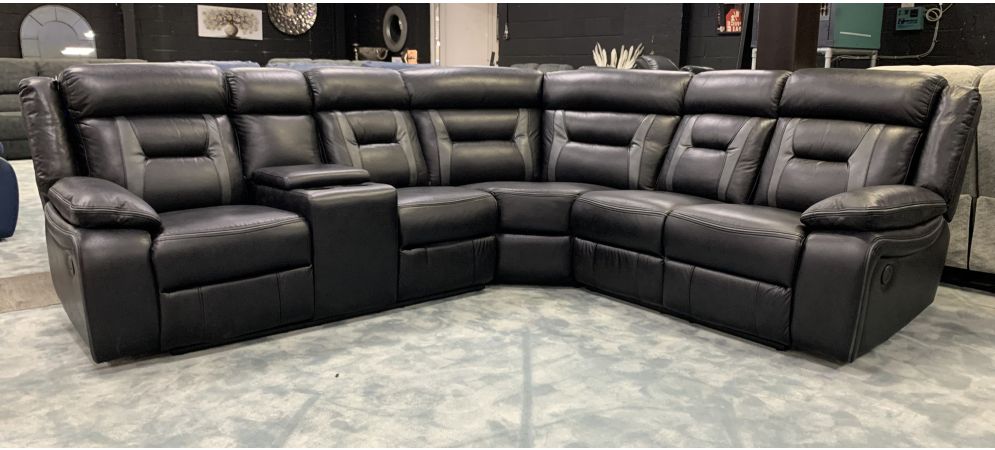 Ex display leather corner clearance sofa