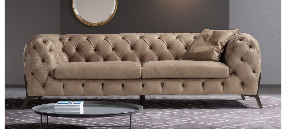 World market shop leather sofa