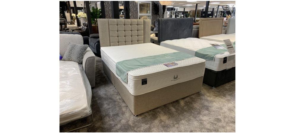Grafton 4ft6 Double Bed Set With 1500 Pocket Sprung Cool Blue