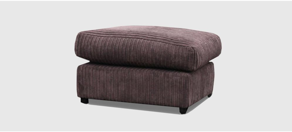 Brown jumbo cord footstool discount