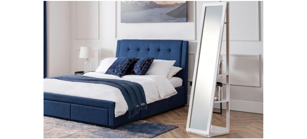 Fresco Storage Mirror White White Lacquer Wood Leather Sofa World