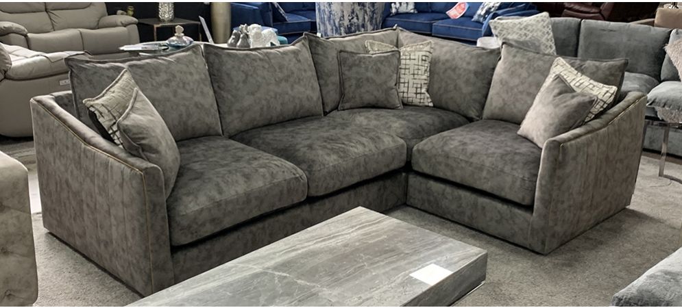 Blaise Fabric Corner Sofa Rhf Grey
