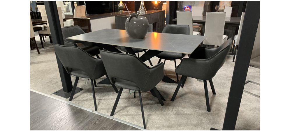 Anthracite grey best sale dining table