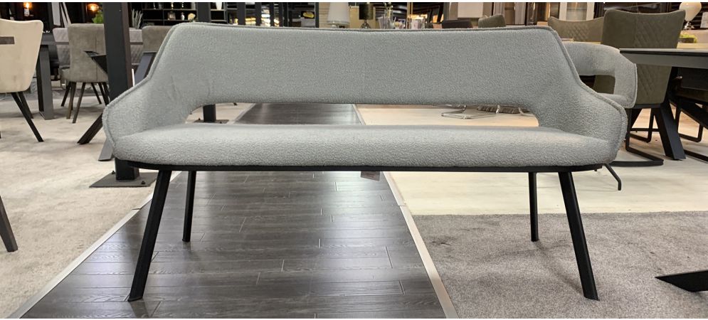 Gray deals fabric bench