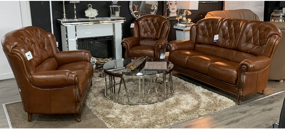 Semi leather sofa set deals