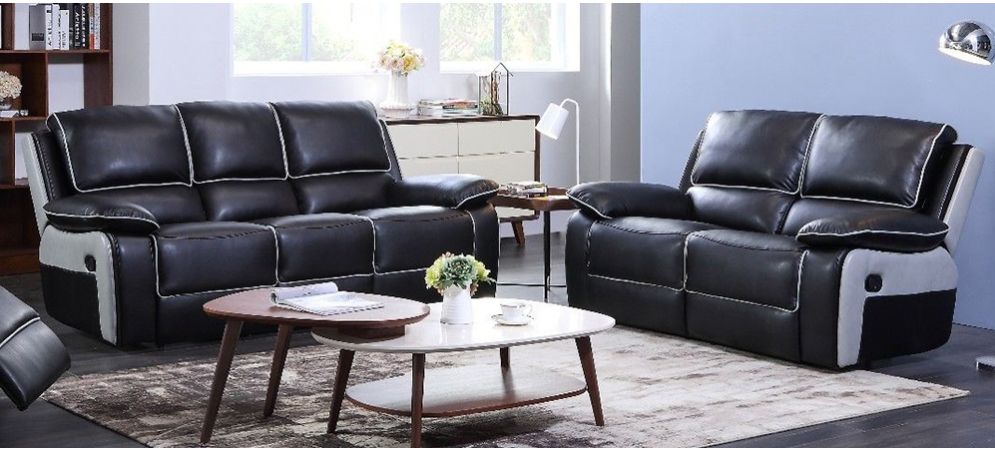 Sofa and loveseat store set black