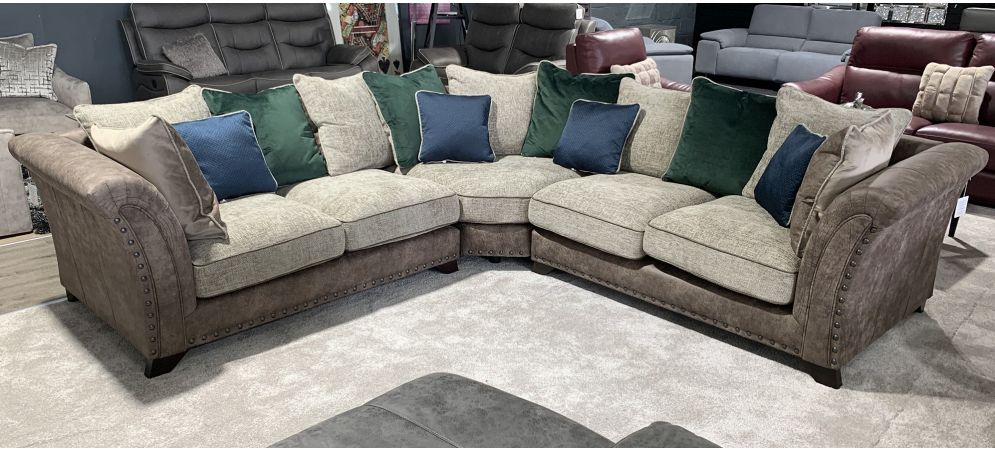 Sofa with wooden arms and legs outlet