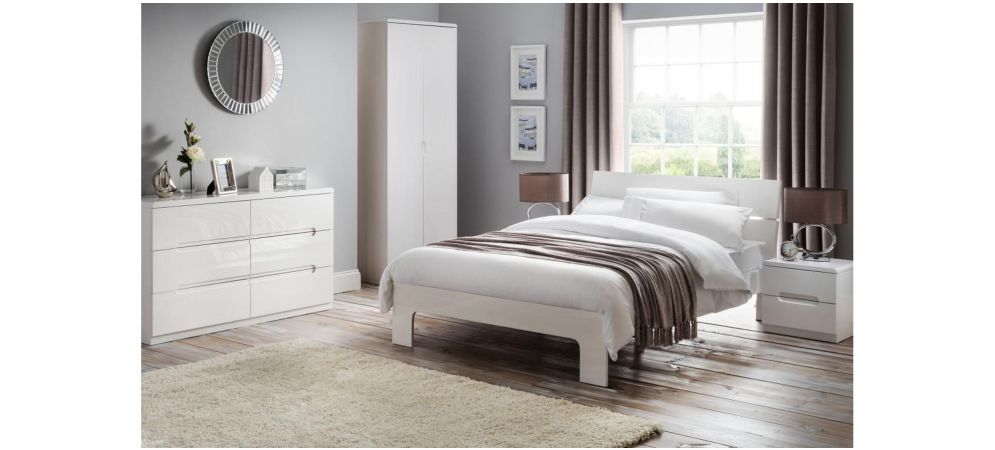 High gloss white lacquer bedroom furniture discount