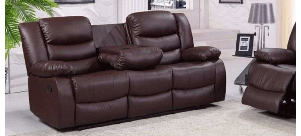 3 seater leather recliner couch hotsell