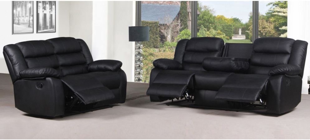 Black loveseat online and sofa set