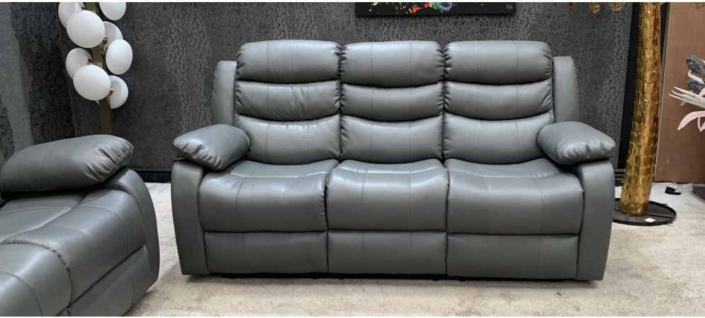 Roman Recliner Leather Sofa 3 Seater, Bonded Leather Sofa Bed