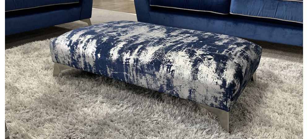 Footstool with shop chrome legs