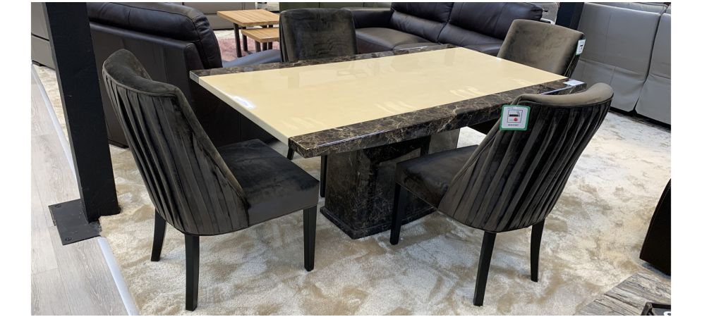 Marble dining table clearance and chairs clearance