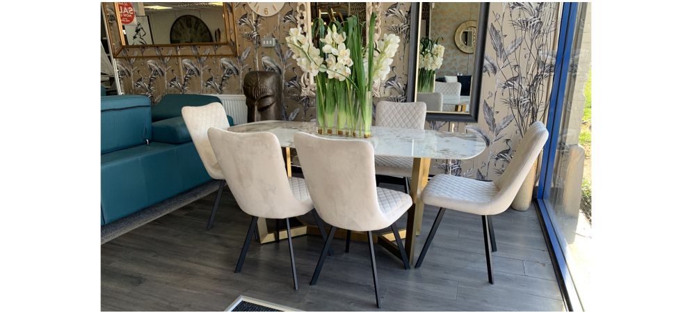 6 cream dining chairs discount