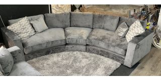 Arch Grey Grand Curve Fabric Corner Sofa