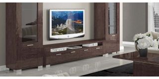 Prestige Warm Umber Birch Four Door TV Unit