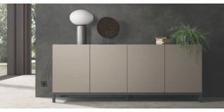 Kali Taupe Four Door Buffet Cabinet Sideboard