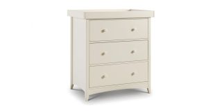 Cameo Changing Station - Stone White - Stone White Lacquer - Solid Pine with MDF