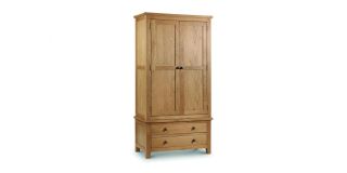 Marlborough Oak Combination Wardrobe - Waxed Oak - Solid Oak with Real Oak Veneers