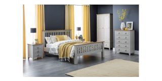 Richmond Bed - Low Sheen Lacquer - Solid Oak with Real Oak Veneers - Other Sizes Available - 135cm 150cm