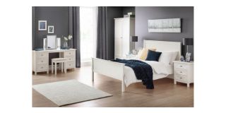 Maine Bed - Surf White - Pure White Lacquer - Solid Pine with MDF - Other Sizes Available - 90cm 135cm 150cm