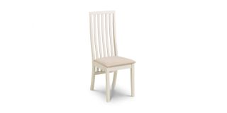 Vermont Dining Chair - Ivory - Ivory Faux Suede - Ivory Lacquer - Lacquered Rubberwood