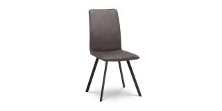 Monroe Dining Chair - Charcoal Grey Suede