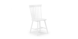 Torino White Chair - Low Sheen Lacquer - Solid Malaysian Hardwood
