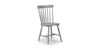 Torino Lunar Grey Chair - Low Sheen Lacquer - Solid Malaysian Hardwood