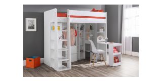 Aurora Highsleeper - Pure White Effect - Particleboard with Coloured Foil