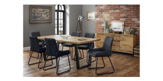 Soho Dining Chair - Black Faux Leather