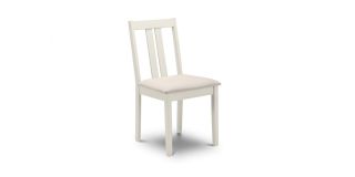 Rufford Ivory Chair - Ivory Faux Suede - Low Sheen Lacquer - Solid Malaysian Hardwood