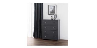 Radley 4 Drawer Chest - Anthracite - Anthracite Lacquer