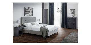 Shoreditch Bed - Slate Velvet - Hardwood Frame - Other Sizes Available - 135cm 150cm