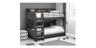 Domino Bunk Bed - Anthracite - Coated Particleboard